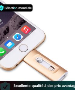 Clé USB 3-en-1 Téléphone – iPhone, Android & PC (Haute Vitesse)